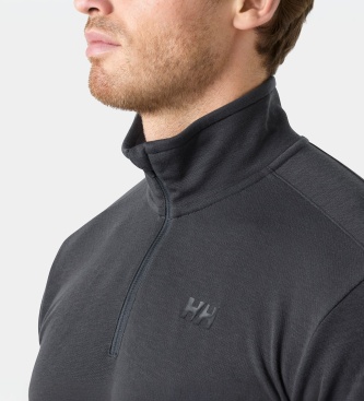 Helly Hansen Pulover HP s kratko zadrgo, ebenovina