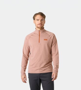 Helly Hansen Pulover Tyri z roza barvo in pol zadrgo