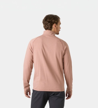 Helly Hansen Pulover Tyri z roza barvo in pol zadrgo