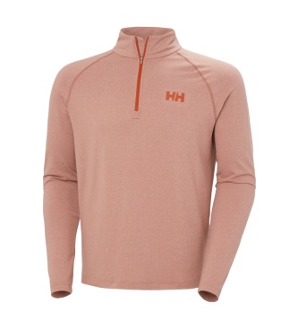 Helly Hansen Pulover Tyri z roza barvo in pol zadrgo