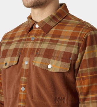 Helly Hansen Lokka brown fleece overshirt