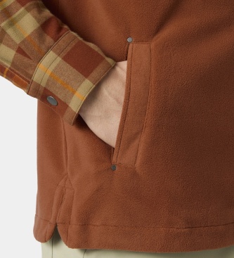 Helly Hansen Lokka brown fleece overshirt
