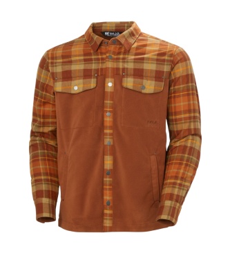 Helly Hansen Lokka brown fleece overshirt