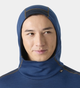 Helly Hansen Maglia termica con cappuccio Lifa Merino Midweight blu navy