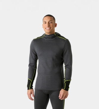 Helly Hansen Maglia termica con cappuccio Lifa Merino Midweight grigia