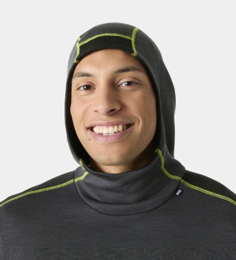 Helly Hansen Maglia termica con cappuccio Lifa Merino Midweight grigia