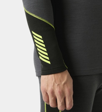 Helly Hansen Maglia termica con cappuccio Lifa Merino Midweight grigia