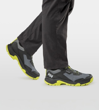 Helly Hansen Scarpe da montagna Canyon Low HT grigio carbone e verde lime