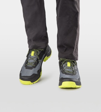 Helly Hansen Scarpe da montagna Canyon Low HT grigio carbone e verde lime