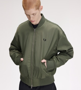 Fred Perry Vadderad bomberjacka Tennis grön
