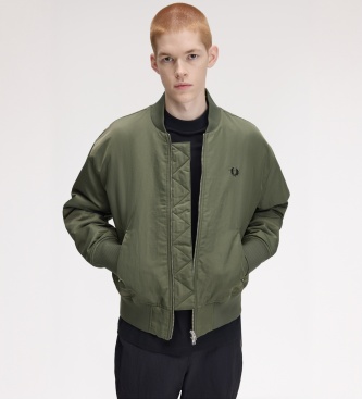 Fred Perry Vadderad bomberjacka Tennis grön
