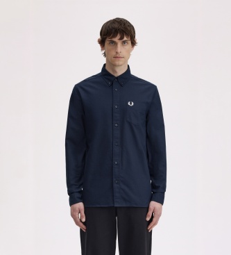 Fred Perry Camisa Oxford azul-marinho