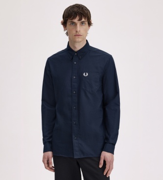 Fred Perry Camisa Oxford azul-marinho