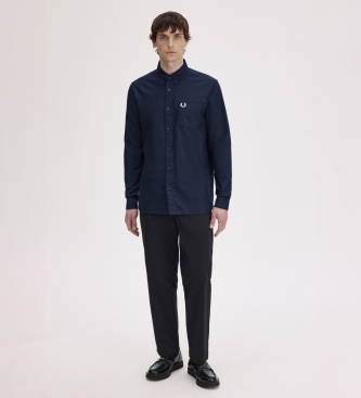 Fred Perry Camisa Oxford azul-marinho