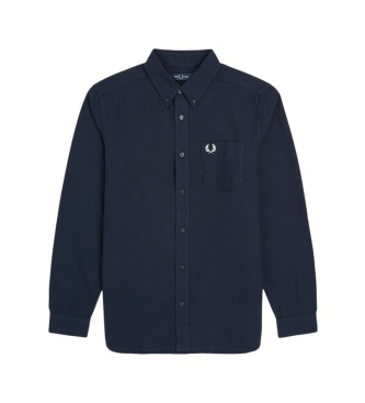 Fred Perry Camisa Oxford azul-marinho