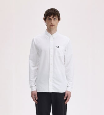 Fred Perry Camisa Oxford branca