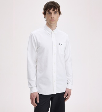 Fred Perry Camisa Oxford branca