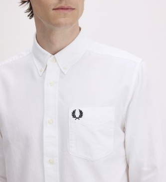 Fred Perry Camisa Oxford branca