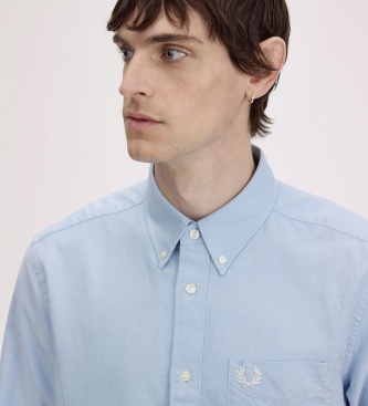 Fred Perry Camisa Oxford azul claro