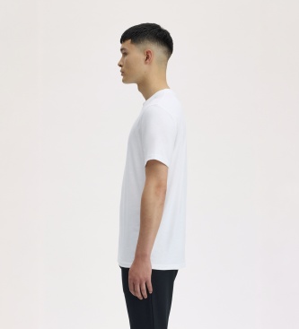 Fred Perry Camiseta con bordado blanca