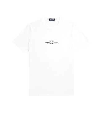 Fred Perry Camiseta con bordado blanca