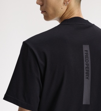 Fred Perry T-shirt med reflekterande tryck svart