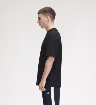 Fred Perry Camiseta Laurel Wreath reflectante negra