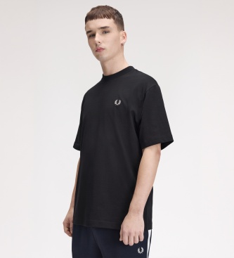 Fred Perry Camiseta Laurel Wreath reflectante negra