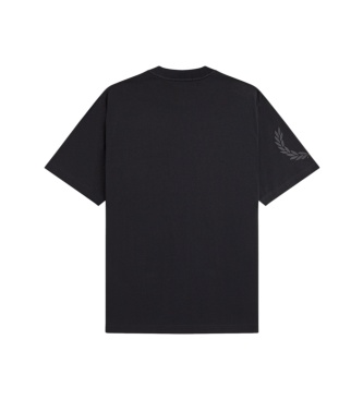 Fred Perry Camiseta Laurel Wreath reflectante negra
