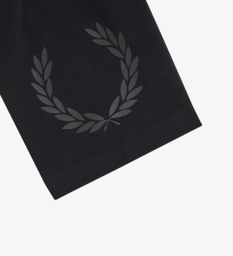 Fred Perry Camiseta Laurel Wreath reflectante negra