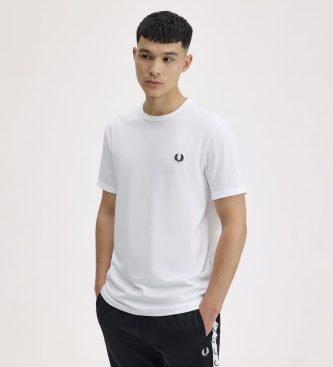 Fred Perry Camiseta Ringer blanca