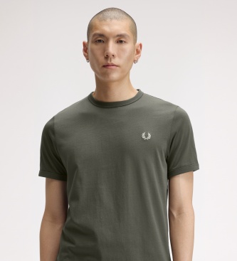 Fred Perry Camiseta Ringer verde