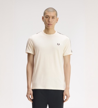 Fred Perry Camiseta Ringer Contrast Tape beige