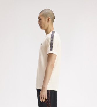 Fred Perry Camiseta Ringer Contrast Tape beige