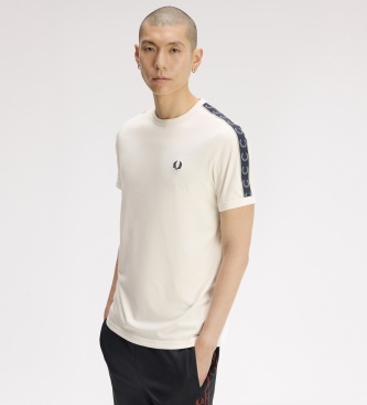 Fred Perry Camiseta Ringer Contrast Tape beige