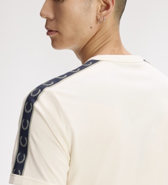 Fred Perry Camiseta Ringer Contrast Tape beige