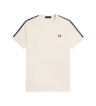 Fred Perry Camiseta Ringer Contrast Tape beige