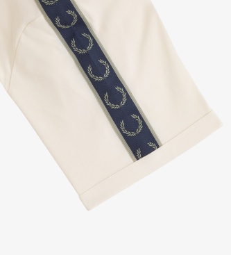 Fred Perry Camiseta Ringer Contrast Tape beige
