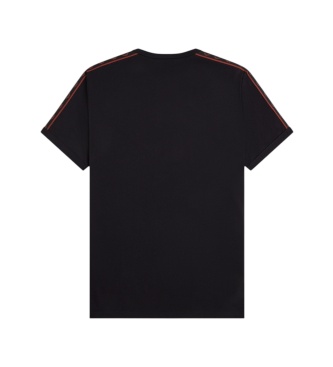 Fred Perry Camiseta Ringer Contrast Tape negra