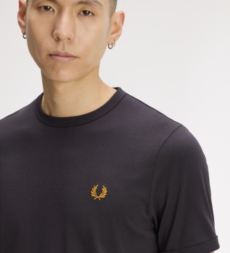 Fred Perry Camiseta Ringer gris