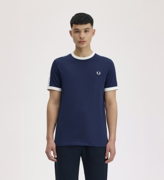 Fred Perry Camiseta Ringer Taped marino