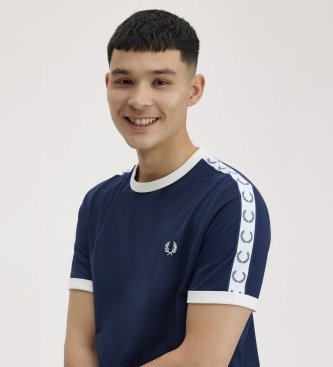 Fred Perry Camiseta Ringer Taped marino