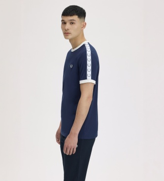 Fred Perry Camiseta Ringer Taped marino