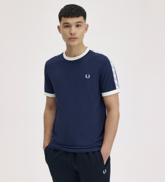 Fred Perry Camiseta Ringer Taped marino
