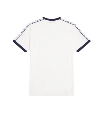 Fred Perry Camiseta Ringer Taped blanco roto