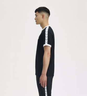 Fred Perry Camiseta Ringer Taped negra