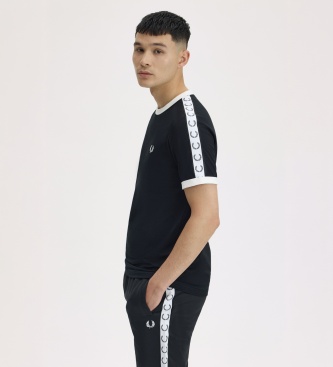 Fred Perry Camiseta Ringer Taped negra