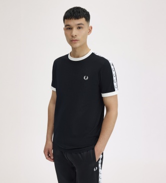 Fred Perry Camiseta Ringer Taped negra