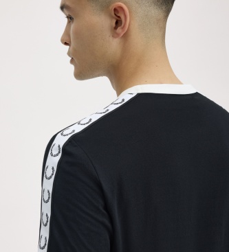 Fred Perry Camiseta Ringer Taped negra