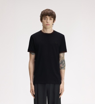 Fred Perry Camiseta Twin Tipped azul marino